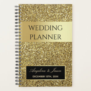 Agenda Casamento Glitter Dourado