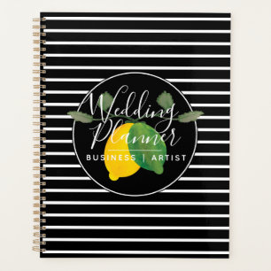 Agenda Casamento Limão Moderno Aguarela Limoncillo