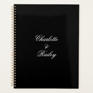 Agenda Casamento Negro e Branco