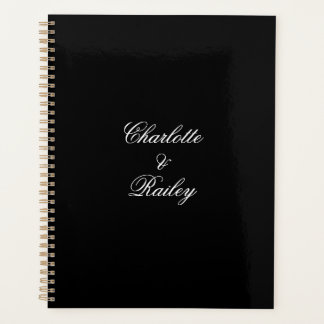 Agenda Casamento Negro e Branco
