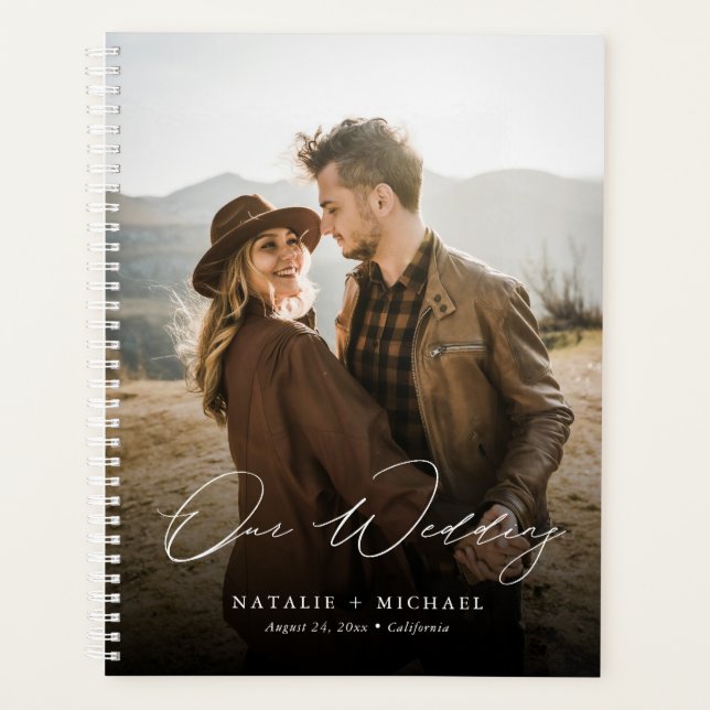 Agenda Casamento Personalizado De Fotografias De Script D (Frente)