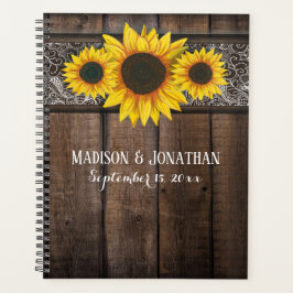 Agenda Casamento Personalizado De Girassol Rustic Country