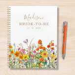 Agenda Casamento Personalizado País das Flores Selvagens<br><div class="desc">Coloridos Flores Selvagens País Personalizado Planejador de Casamento Bride-a-Ser-Casado apresenta flores bonito do país em laranja,  amarelo,  roxo e rosa em um fundo branco com seu nome personalizado. Personalize editando o texto nas caixas de texto fornecidas. Projetado para você por ©Evco Studio www.zazzle.com/store/evcostudio</div>