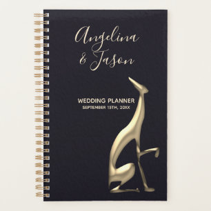 Agenda Casamento Preto Elegante