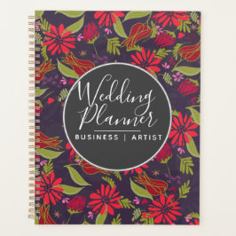 Agenda Casamento Romântico de Jardins Rosa de Tulipas Flo