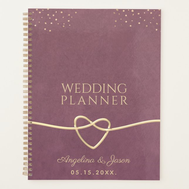 Agenda Casamento Roxo Elegante (Frente)