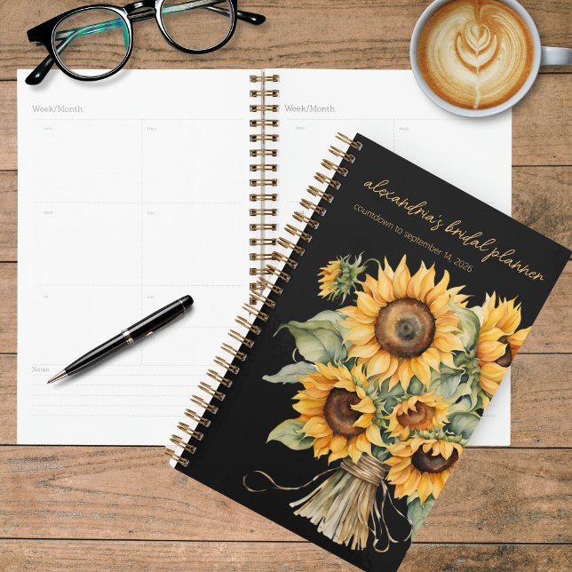 Agenda Casamento Rustic Country Sunflower (Criador carregado)