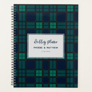 Agenda Casamento Rústico Blackwatch Script Tartan