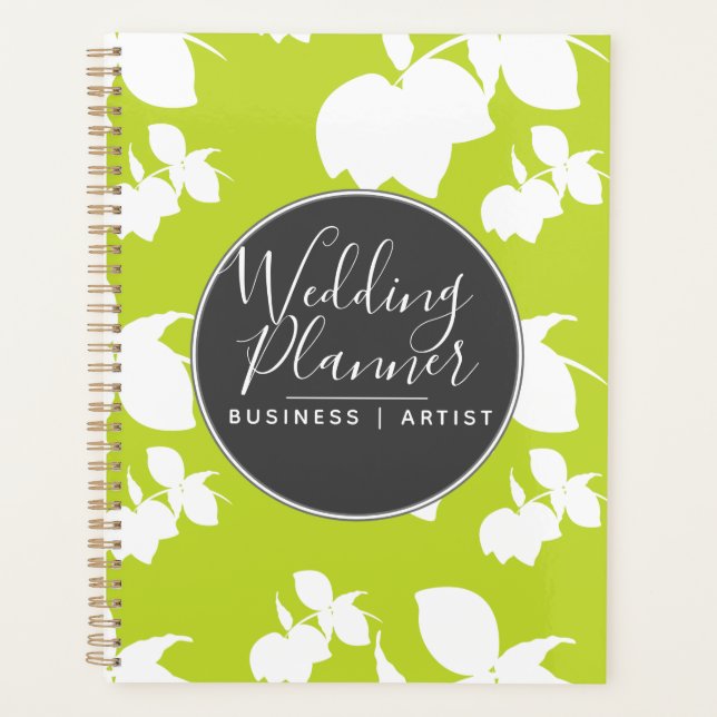 Agenda Casamento Silohuette Limão Moderno (Frente)