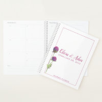 Casamento Simples De Aquarela Amaranth Thistle Flo