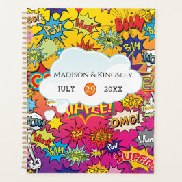 AGENDA CASAMENTO SUPER POP ART DE QUADRINHOS