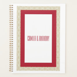 Agenda Casamento Vermelho da Fronteira Geométrica Islâmic