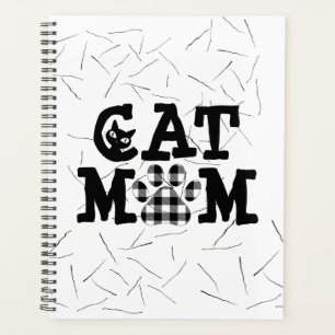 Agenda Cat Mãe Pawprint com Cabelos de Gato