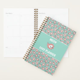 Agenda Cat Paisley - Coral e Mint