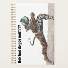 Agenda Cat Warrior Beach Voleibol Art Fantasy Planner