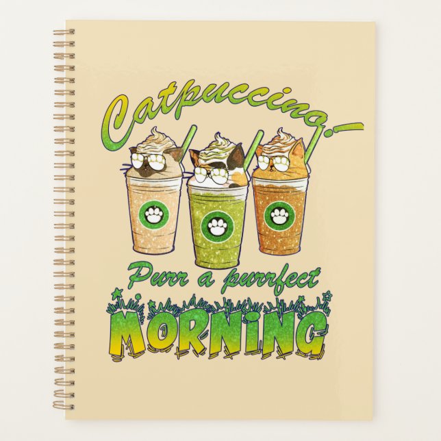 Agenda Catpuccino - Purr a Purfect Morning | Gato Cinto (Frente)