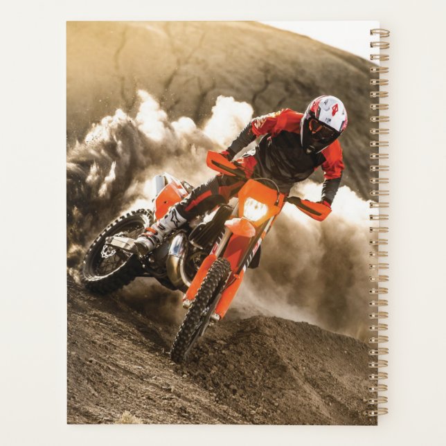 Caderno Espiral Corrida de Motocross da Camada de Camada de Dirt