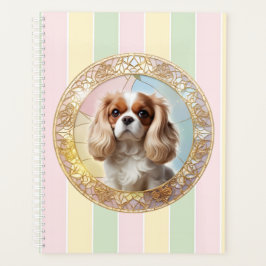 Agenda Cavalier King Charles Pastel Ouro Escondido Vidro