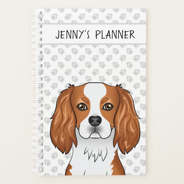 Agenda Cavalier King Charles Spaniel Blenheim Cão & Títul (Frente)