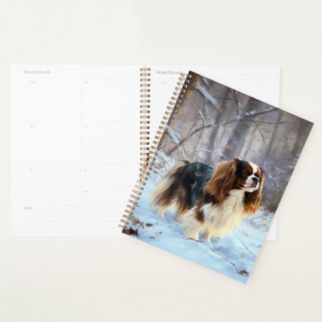 Agenda Cavalier King Charles Spaniel Deixe Nevar Natal (Exibição)
