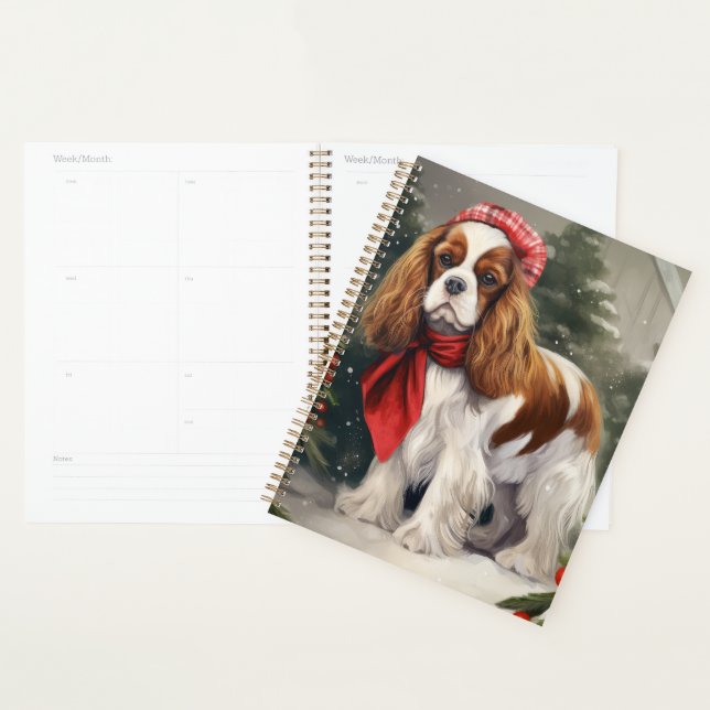 Agenda Cavalier King Charles Spaniel Dog Natal (Exibição)