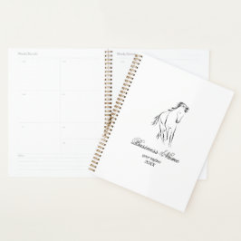 Agenda Cavalo correndo a preto