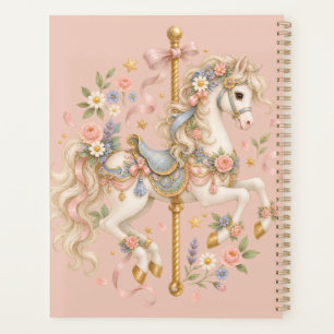 Agenda Cavalo de Carrossel Elegante Conto de Fadas Francê