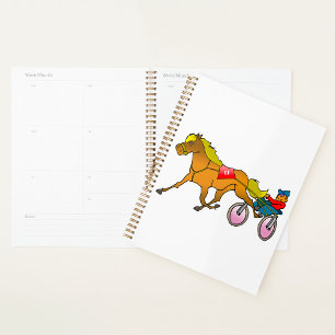 Agenda Cavalo de Corrida de Trott e Condutor