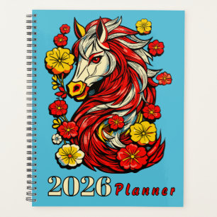 Agenda Cavalo de Fogo Vermelho – Zodíaco Chinês 2026