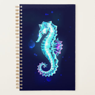Agenda Cavalo de Gelo Cristal em Fundo Azul