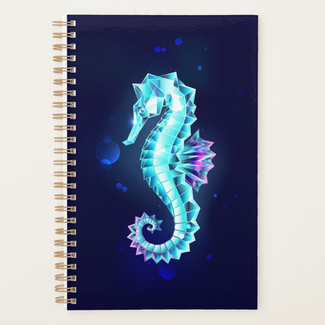 Agenda Cavalo de Gelo Cristal em Fundo Azul (Frente)