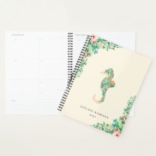 Agenda Cavalo de Mar Botânico Elegante Sandy Beige