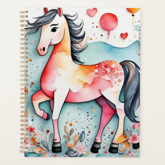 Agenda Cavalo floral (Frente)