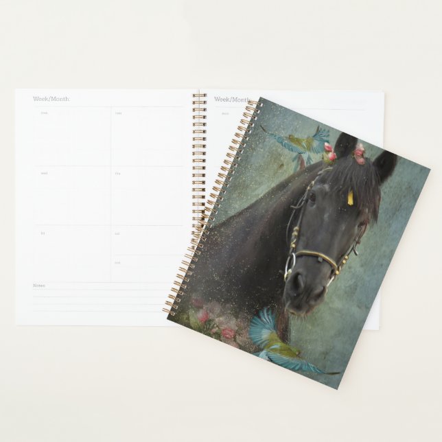 Agenda Cavalo Frísia de Cavalo Negro - Calendário, Planej (Exibição)