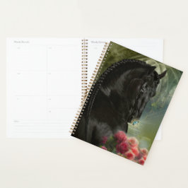 Agenda Cavalo Frísia de Cavalo Negro - Calendário, Planej