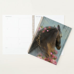 Agenda Cavalo Frísia de Cavalo Negro - Calendário, Planej