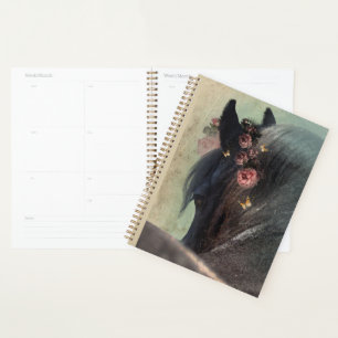 Agenda Cavalo Frísia de Cavalo Negro - Calendário, Planej