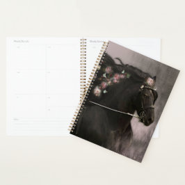 Agenda Cavalo Frísia de Cavalo Negro - Calendário, Planej