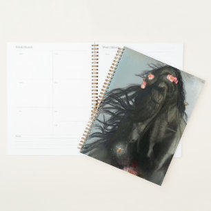 Agenda Cavalo Frísia de Cavalo Negro - Calendário, Planej