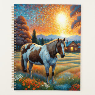 Agenda Cavalo no Prado de Flores Silvestres da Fazenda