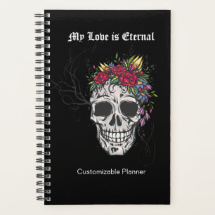 Agenda Caveira Personalizável do Planador da Rainha Flor