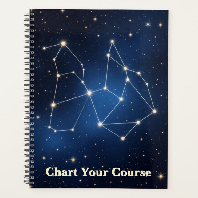 Agenda Celestial Constellation Map | Silver Foil Star Cha (Frente)