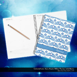 Agenda Celestial Love Stars Heart Name White