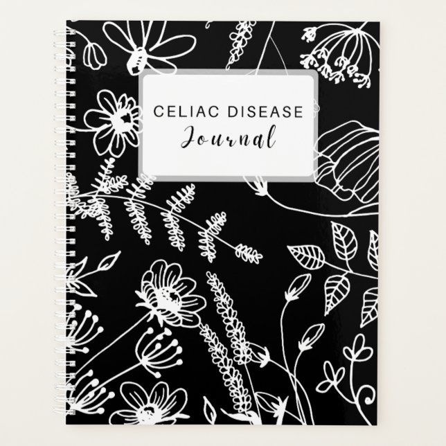 Agenda Celiac Disease Monthly Journal - Black & White (Frente)