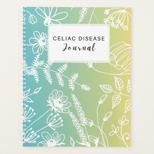 Agenda Celiac Disease Monthly Journal - Blue Green Yellow (Frente)