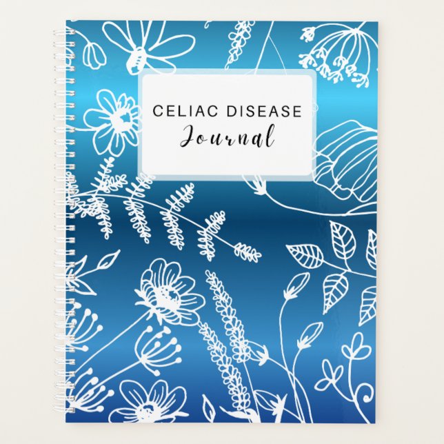 Agenda Celiac Disease Monthly Journal - Blue Metallic (Frente)