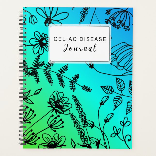 Agenda Celiac Disease Monthly Journal - Green & Blue (Frente)