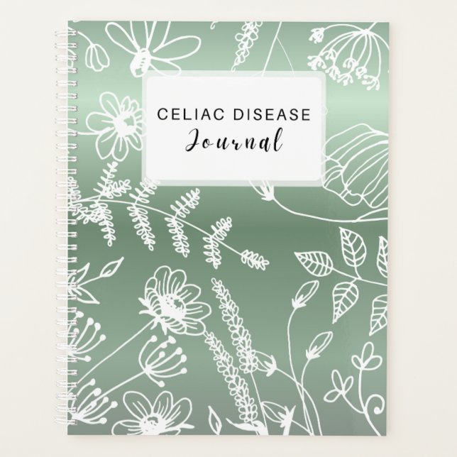 Agenda Celiac Disease Monthly Journal - Green Metallic (Frente)