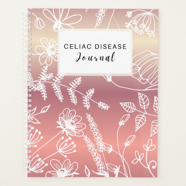 Agenda Celiac Disease Monthly Journal - Pink Metallic (Frente)