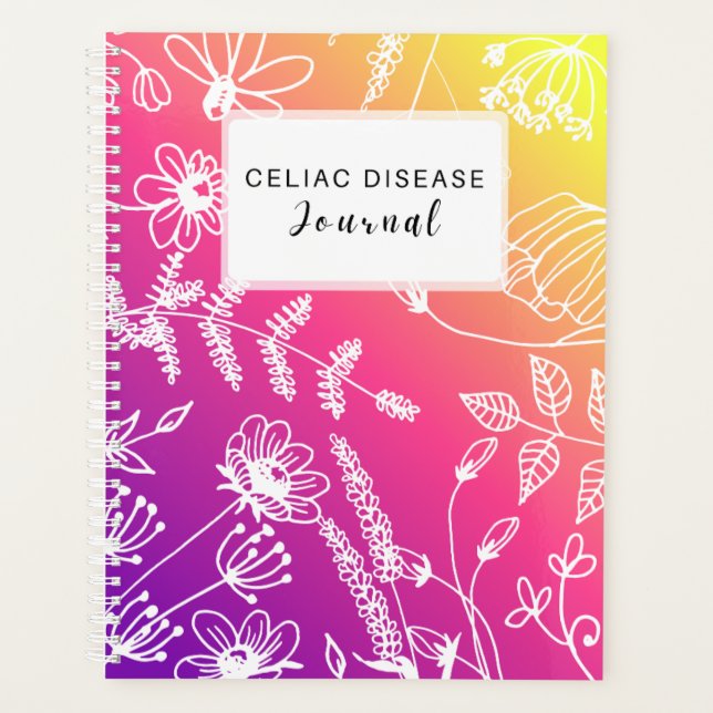 Agenda Celiac Disease Monthly Journal Purple Pink Yellow